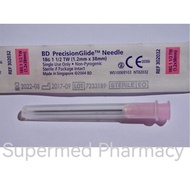 BD PrecisionGlide Needle 18g x 1 1/2 (1.2mm x 38mm) 1's 302032