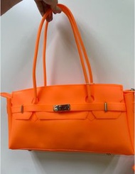 現貨清貨，只限橙色🇰🇷Deinet JELLY TWO-WAY BAG + card wallet