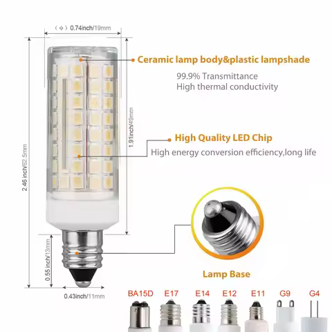 Pop G4 G9 BA15D E12 E14 E17 Dimmable LED Lights Mini 88 LEDs Corn Bulbs 9W Replace 80W Halogen Lamps