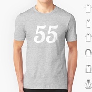Number 55 White T Shirt Cotton Men Women DIY Print Number 55 White Fifty Five Number Fifty Five 55 N