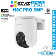 Ezviz H8C Pro 5MP 3K Pan/Tilt Two Way Talk Color Night Vision Weatherproof Motion Detection Security