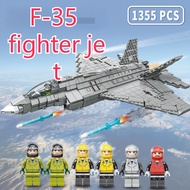 Military Plane Army Fighter Building Blocks WW2 F-35 Battle Jet Aircraft Bricks Toys