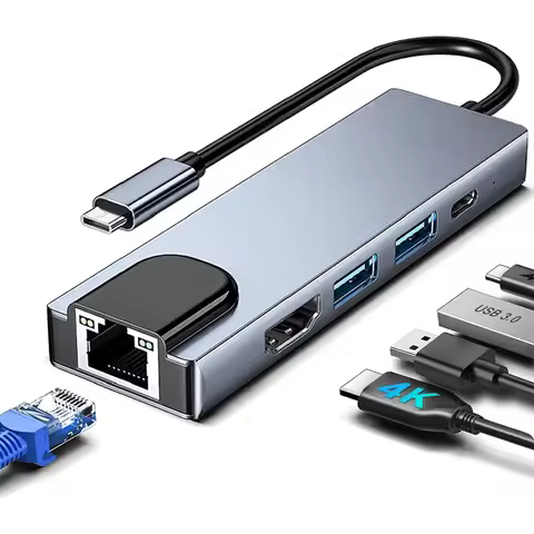 USB C Hub Type C to 4K HDMI-Compatible USB 3.0 2.0 PD Charging Dock for MacBook iPad PRO Samsung S20