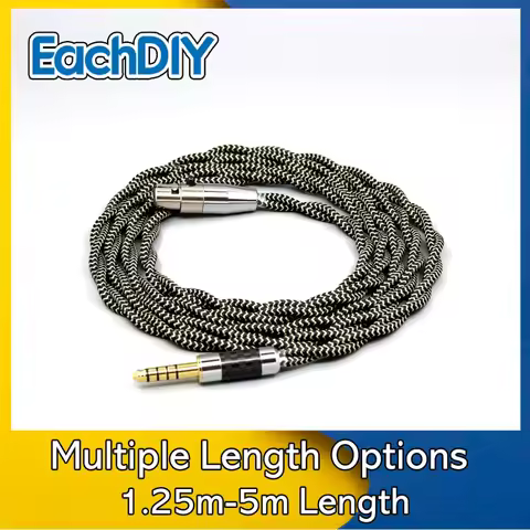 2 Core 2.8mm Shield Braided Sleeve Litz OFC Earphone Cable For AKG K240 Q701 K702 K712 K271 K272 K14