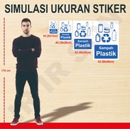 STIKER SAMPAH PLASTIK SAFETY SIGN K3 ISO ANSI