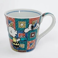 🇯🇵日本製～真貨🔆 PEANUTS SNOOPY ➰史諾比杯 九谷燒 五彩（藏青、紫、黃、綠、紅）進行鮮豔的壁畫
