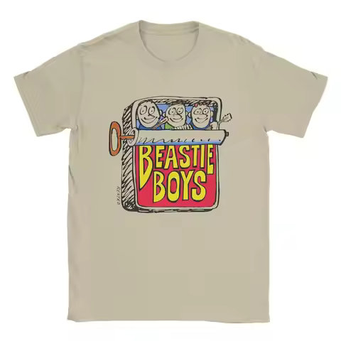 Awesome Beastie Boys Sardine Can T-Shirts for Men Crewneck Cotton T Shirts Short Sleeve Tee Shirt 4X