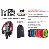 TECLINE DONUT 13KGS DIR BCD SET FOR SINGLE CYLINDER COMPLETE TRAVEL SET