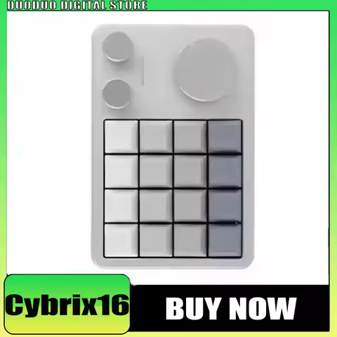 KiiBOOM Cybrix16 Aluminum Portable Numerical Keyboard CNC Supports VIA Hot Plug RGB Custom Knob Desi
