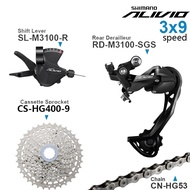 Shimano Alivio M3100 Groupset 9 Speed MTB Mountain Bike Rear Derailleur Shifter Lever HG400/HG200/Su