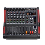 6 Channel Portable Music Mixer USB Bluetooth for Live Audio