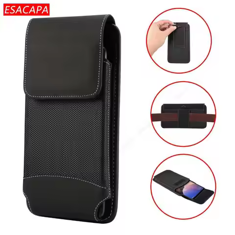 Oxford Cloth Leather Holster Waist Bag for Samsung A73 A53 A43 A23 A13 A03 Core M52 S22 Ultra A52S P