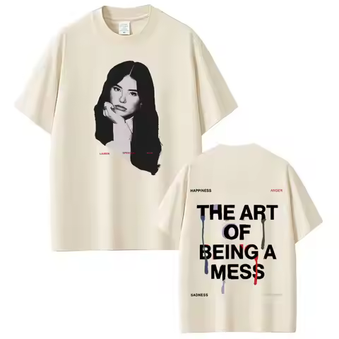 Lauren Spencer Smith THE ART OF BEING A MESS TOUR 2025 Vintage Print tshirt men women cotton T-shirt