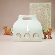 Eid al-Fitr Nuance Box 3 Jars Hampers Box Dry Cake 3 Jars (28x9.5x11)