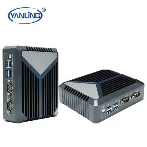 Factory Sale Alder Lake N100 Fanless Mini PC With Dual LAN 2COM AI Tech Mini Computer Dual HD-MI 4K 