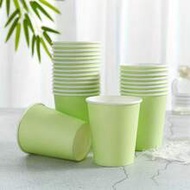 90/50/25/10/4pcs Lime Green 9oz Thickened Colorful Disposable Paper Cups, 250ml Capacity, Suitable F