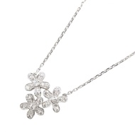 [Pre-owned] Van Cleef & Arpels Socrates 3-Flower Diamond Necklace, Neck Circumference 41.5cm, K18WG 