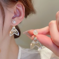 耳环 earrings人鱼姬珍珠鱼尾耳坠小众设计高级感气质两戴式耳环2023年新款耳饰新款   现货   25.9.6