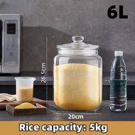 Glass rice storage container 10 kg/8 kilos  jar  air tight container for rice lagyanan ng bigas 10 k