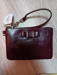 Coach 酒紅色手拿包