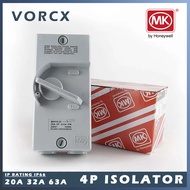 MK Isolator Switch Weatherproof Outdoor IP66 4Pole 20A 40A 63A