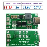 Type-C DC 3-6V บูสต์ชาร์จ BMS 2S 8.4V 3S 12.6V 4S 16.8V 1A 4A 2A บอร์ดชาร์จแบตเตอรี่ลิเธียม USB โมดู