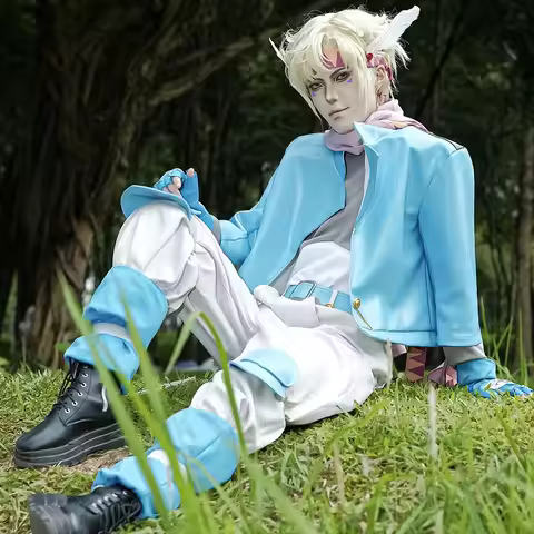 Anime JoJo‘s Bizarre Adventure Part 2: Battle Tendency Caesar Anthonio Zeppeli Cosplay Costume Coat 