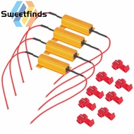 【SWTF】4PCS 6 OHM 50W LED Turn Signal Light Bulbs Flash Fix Load Resistors Car Parts