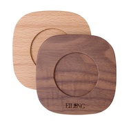 [Chengyuntang] Taiwan Yilong, Classic Log Cup Holder (8 x 8cm) 2 In A Set, Beech Or Walnut Optional