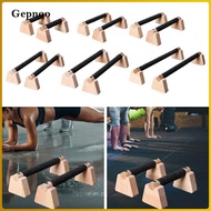 Gepnoo 2x Wood Push Up Bar, Push Up Stand, Push Up Handles, Parallettes Bar for Floor Workout Exerci