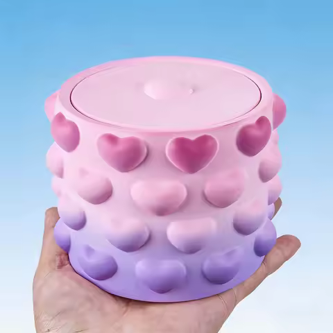 Valentine's Day Relief Heart Jar Silicone Mold Set DIY Concrete Resin Pouring Scented Candle Jar Jew
