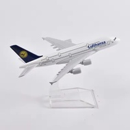 1/400 Scale 16cm Lufthansa Airbus Toys Airplane A380 Plane Model Aircraft Diecast Metal  Planes Drop