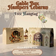 GABLE BOX HAMPERS EID AL-FITR FREE HANGTAG READY TO USE || 27.5x9.5x19.5CM HAMPERS FITS 3 800ML JARS