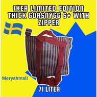 Ikea, Gorsnygg S+ limited edition tote shopping bag with zipper thick amd durable