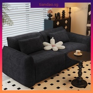 tiandao.sg Sofa Living Room Small-sized Apartment Retro Style Sofa Warm Island Lazy Fabric Sofa