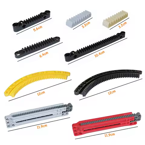 DIY Bricks Technical Gear Rack 1x4 1x7 1x8 1x13 Compatible 3743 87761 6630 64781 24121 18940 and 189