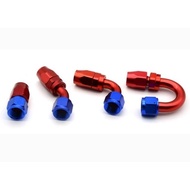 JDM Swivel AN Fitting AN4 AN6 AN8 AN10 AN12 Oil Cooler Braided Hose Fittings Blue Red