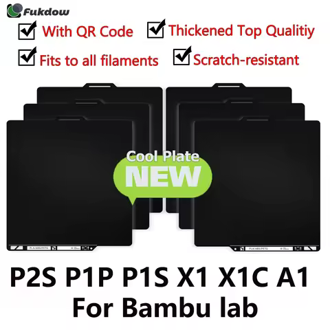 P2/P1/X1/A1 Series ColdTack With QR Code Bambulab Dual Textured Side Build Plate 256x256mm for Bambu