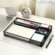 Un* Officce Desk Drawer Organizer Metal Mesh Drawer 5 Grid Multi-use Desk Organizer