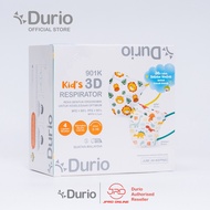 Durio 901K Kid's 4Ply 3D Respirator Face Mask Recommended Ages 2-10 (Safari & Dinosaur) - 40pcs