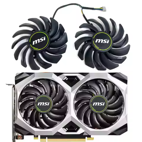 2PCS/SET PLD09210S12HH GTX 1660 SUPER VENTUS XS OC GPU FAN，FOR MSI GTX 1660、1660 SUPER、1660 TI VENTU
