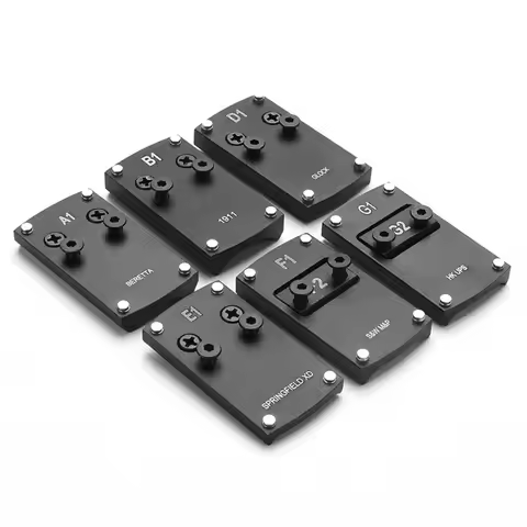 Optics Sight Mount Plate For Beretta 1911 S&W M&P HK UPS TS9 Glock fit Burris Razor Mini Micro Red D