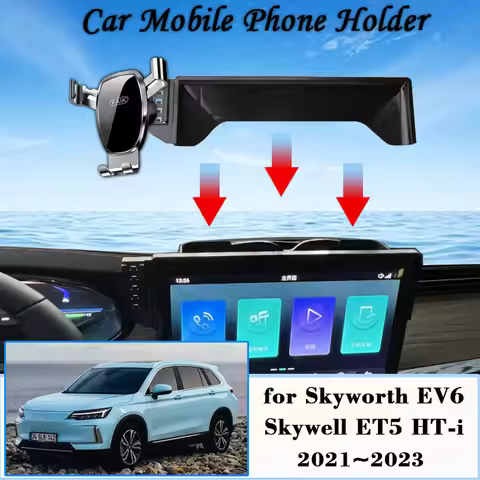 Car Mount for Skyworth EV6 Skywell ET5 HT-i Imperium SEV Elaris Beo 2021~2023 Mobile Phone Holder GP