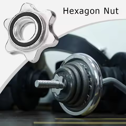 Barbell Dumbbell Accessory Lossless Buckle Spin-Lock Collars Screw Clamps Steel Nut Double Insurance