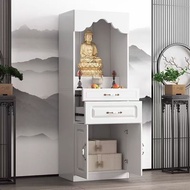 Buddhist Altar Standing Cabinet For Table, Household Buddha God Of Wealth, Statue Cabinet, Shrine, E