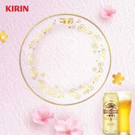 全新 KIRIN 麒麟 一番搾 玻璃碟 櫻花 富士山 碟