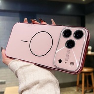 [BIG Window Camera] Pink Laser Lens Electroplating Magnetic Case Lens Protector for iPhone17 15 14 1