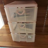粉色三層櫃🏅【善用免運】小3層  置物架 三層  B6文件櫃 收納箱   中古便宜賣