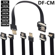 90 Degree Elbow Micro HDMI Male to Mini HDMI Female Flexible Flat Cable FPV Aerial Cable D-Type Fema