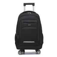 Men Travel Trolley Backpack With 4 wheels Large Capacity Wheeled Backpack Travel Bag Carry on Busine